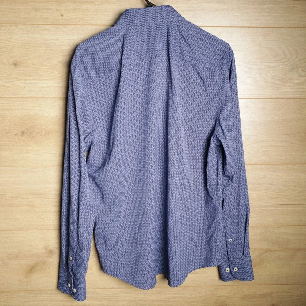 2x UNTUCKit Mens Large Slim Fit Button Down Long Sleeve Shirt Blue/Maroon - Picture 3 of 15